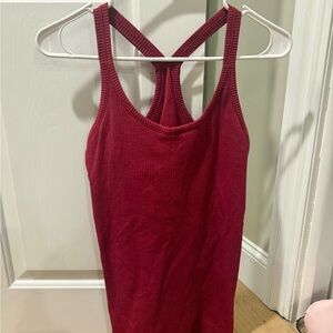 Lululemon Athletica Burgundy Ribbed Tank Top